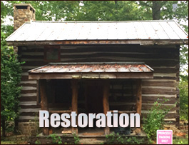 Historic Log Cabin Restoration  Mills River, North Carolina